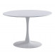 SPACIALE - Round Wood and white Steel Table D110