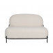 POLLY - Small Sofa in Ivory Teddy Fabric