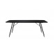 ROGER - Mesa de comedor de madera y metal negro L180