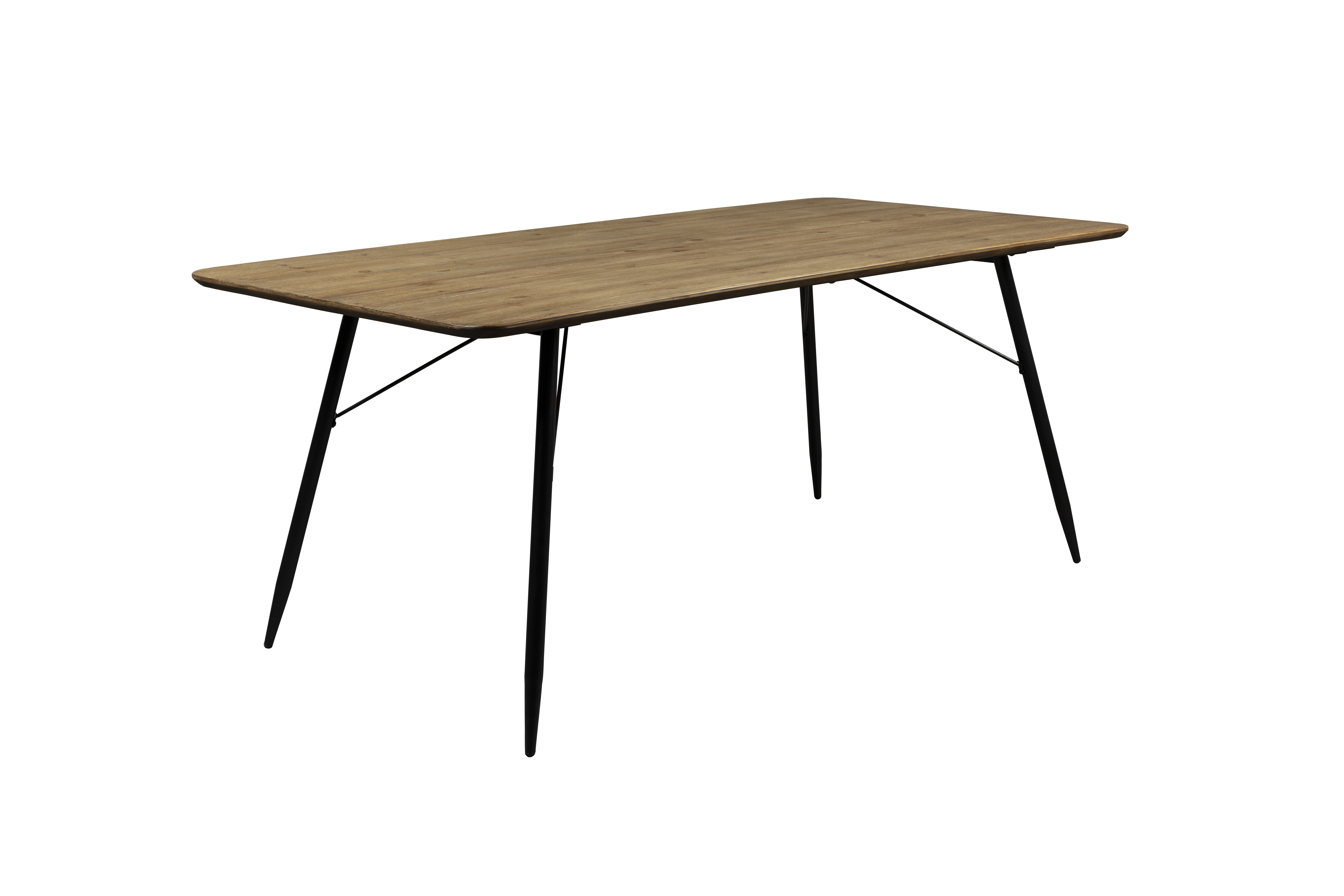 ROGER - Mesa de comedor de madera y metal L180