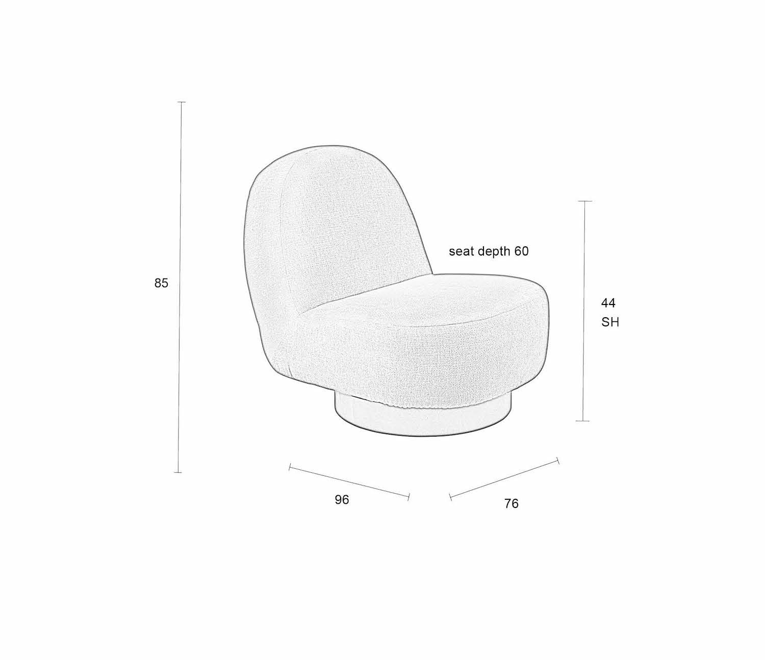 EDEN - Fauteuil pivotant en tissu vert