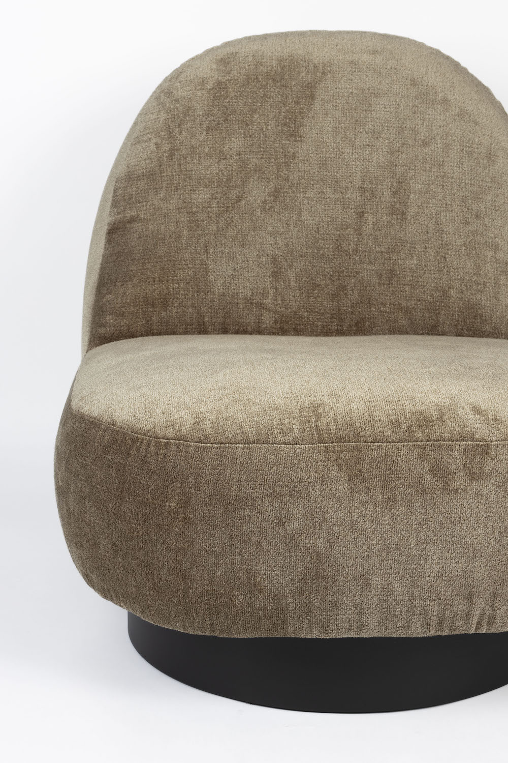 EDEN - Fauteuil pivotant en tissu vert