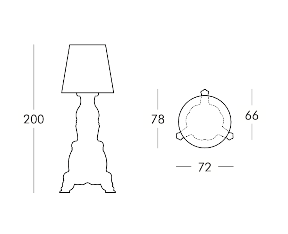 Lampadaire Madame of Love blanc