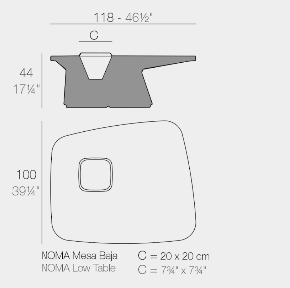 VONDOM Low table Moma by Vondom