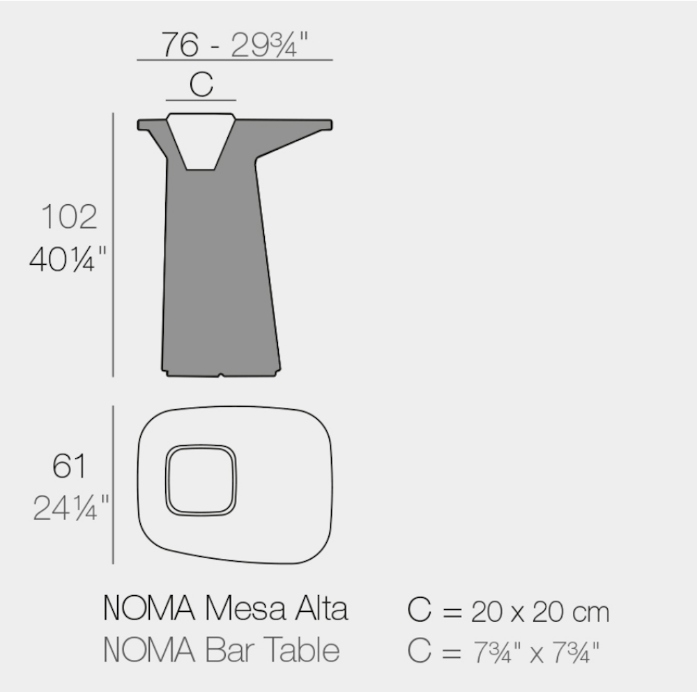 Moma high design table Vondom