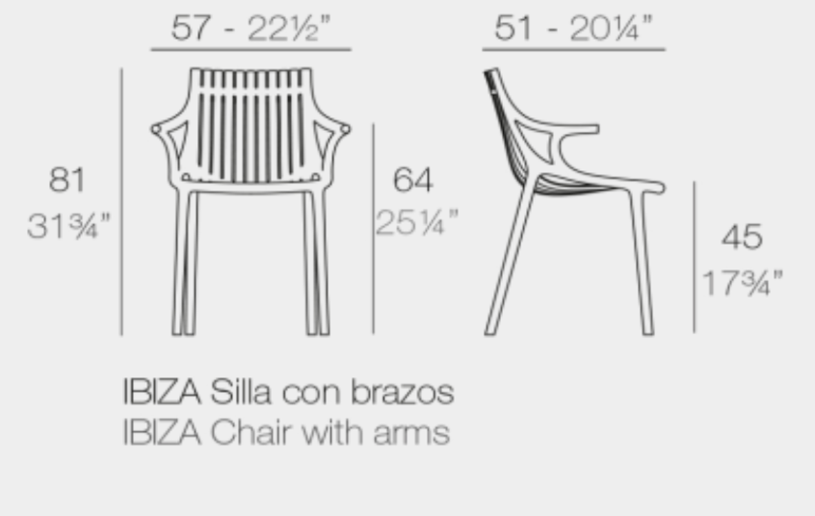 Stuhl vondom ibiza weiß