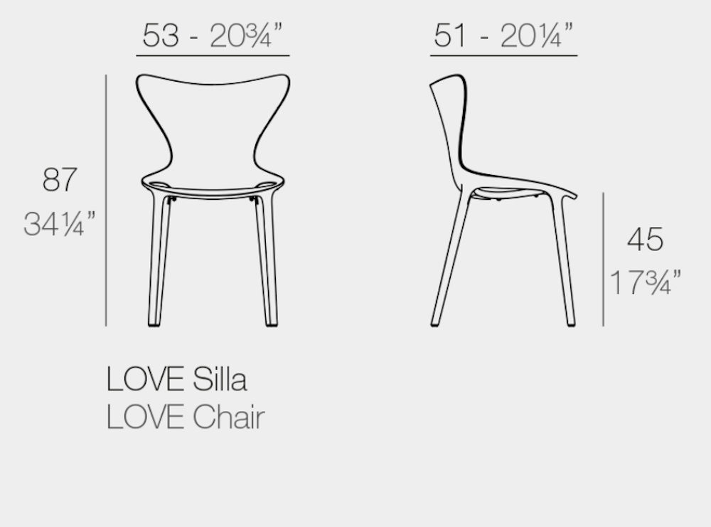 LOVE - Silla de comedor vondom adulto