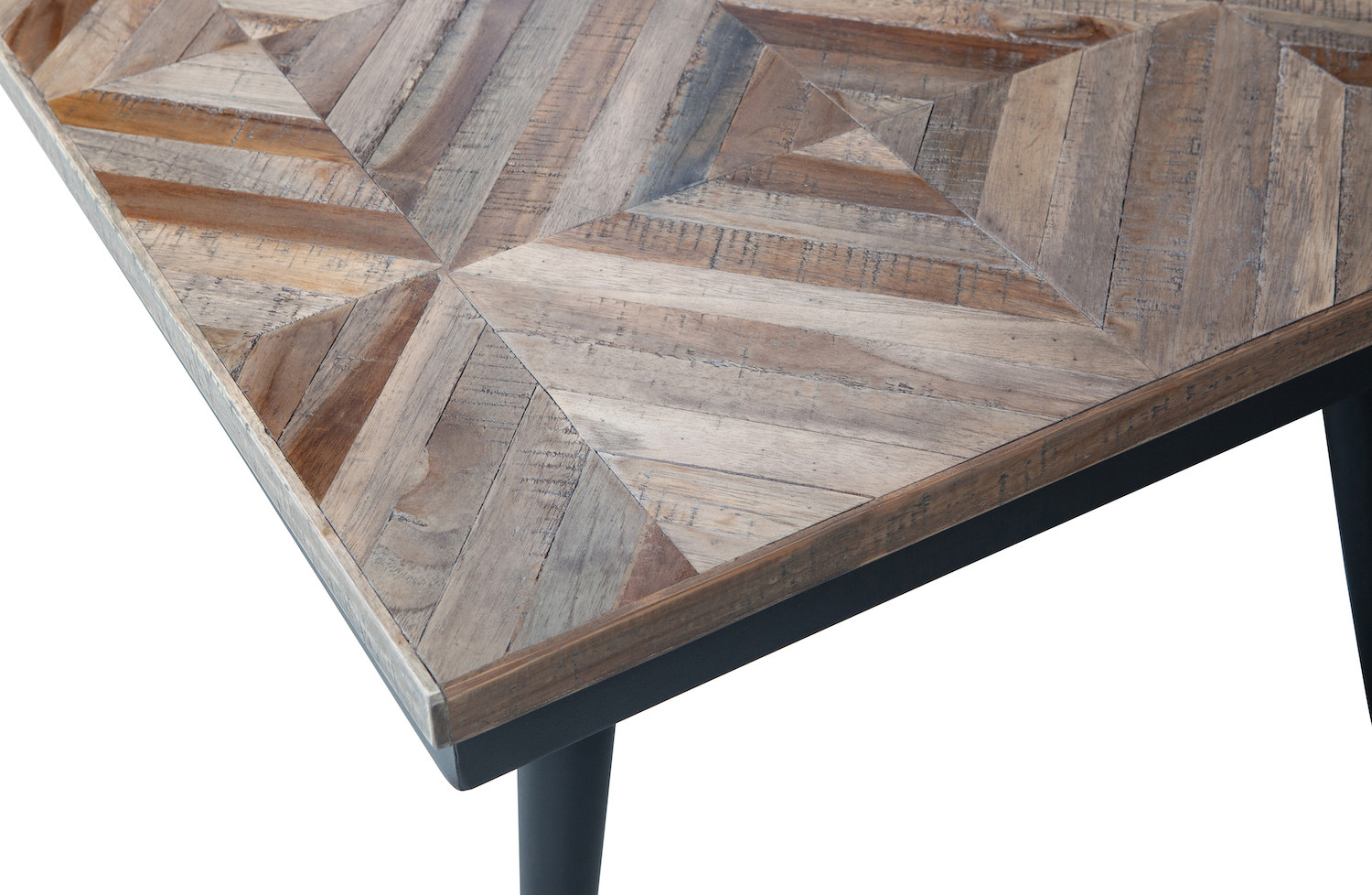 RHOMBIC - Wood and metal coffee table L 120