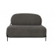 POLLY - Kleines Sofa aus Stoff, grau