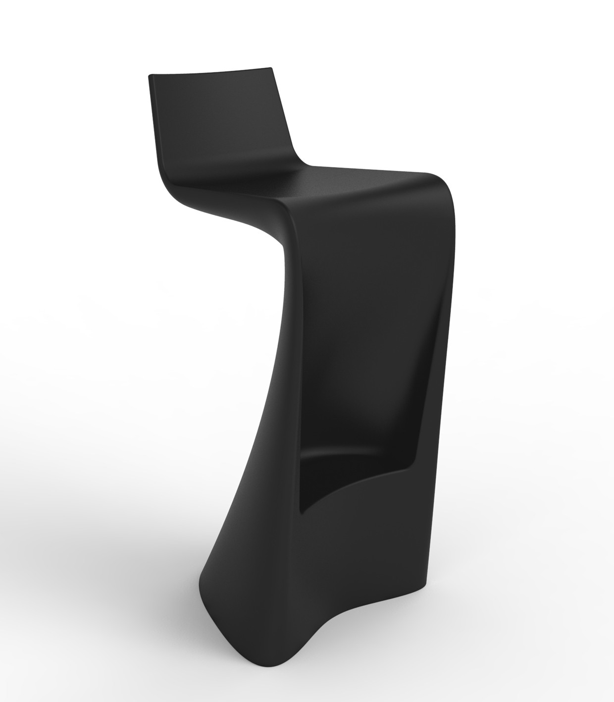 Vondom: Wing design stool, bar stool black, white