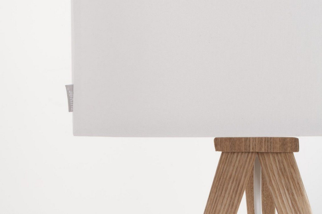 White Tripod table lamp wood