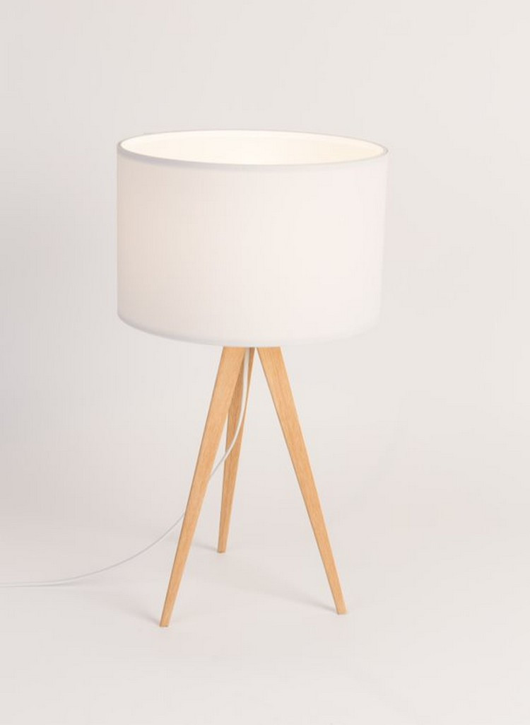 White Tripod table lamp