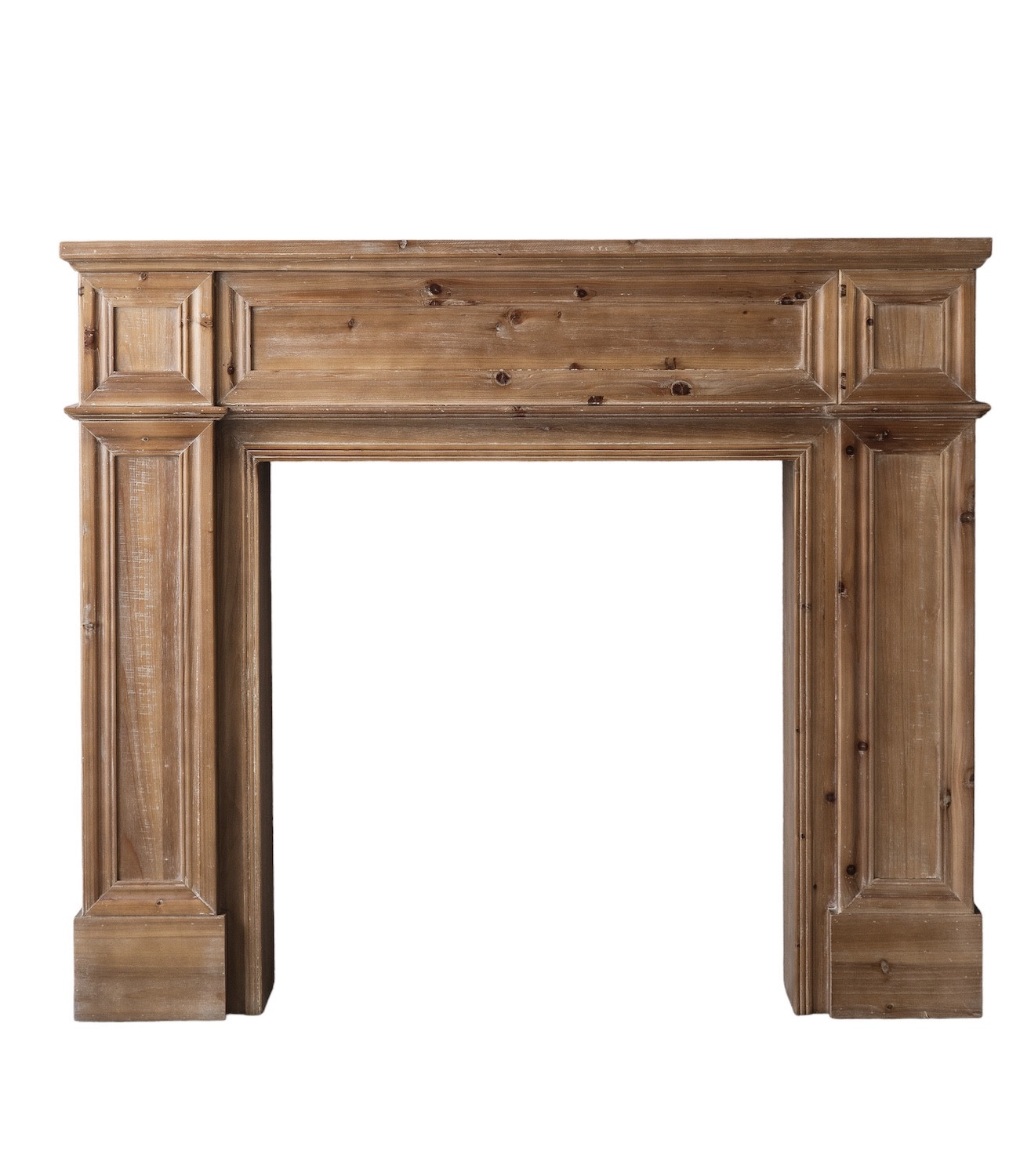 MANOIR - White Pine Wood Fireplace Mantel