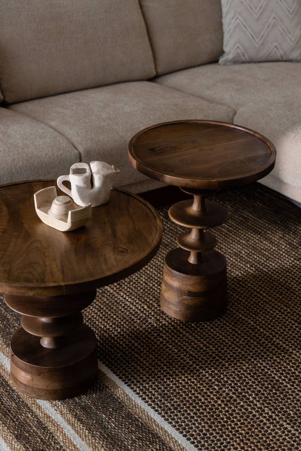 COFFEE A GOGO   - Walnut coffee table D 90