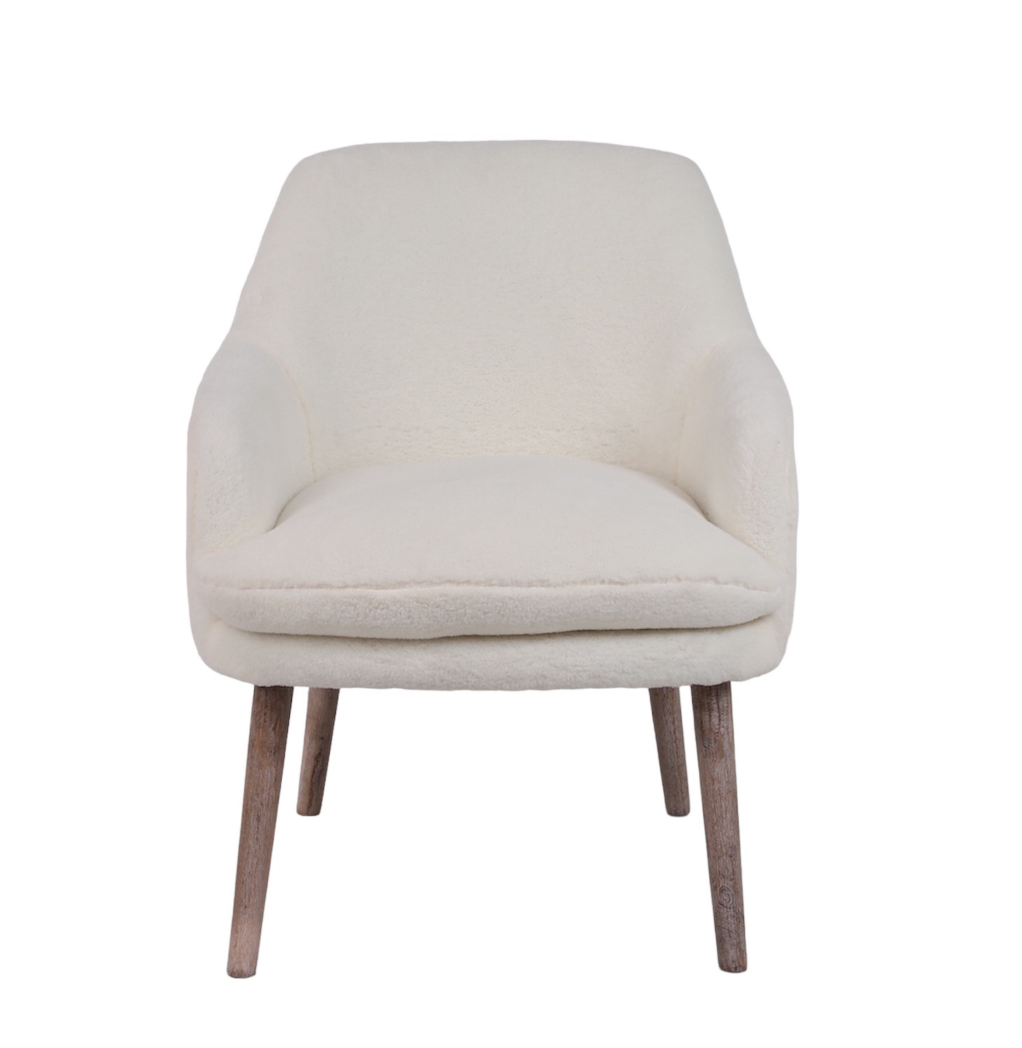 FLOCON - White Faux Fur Armchair