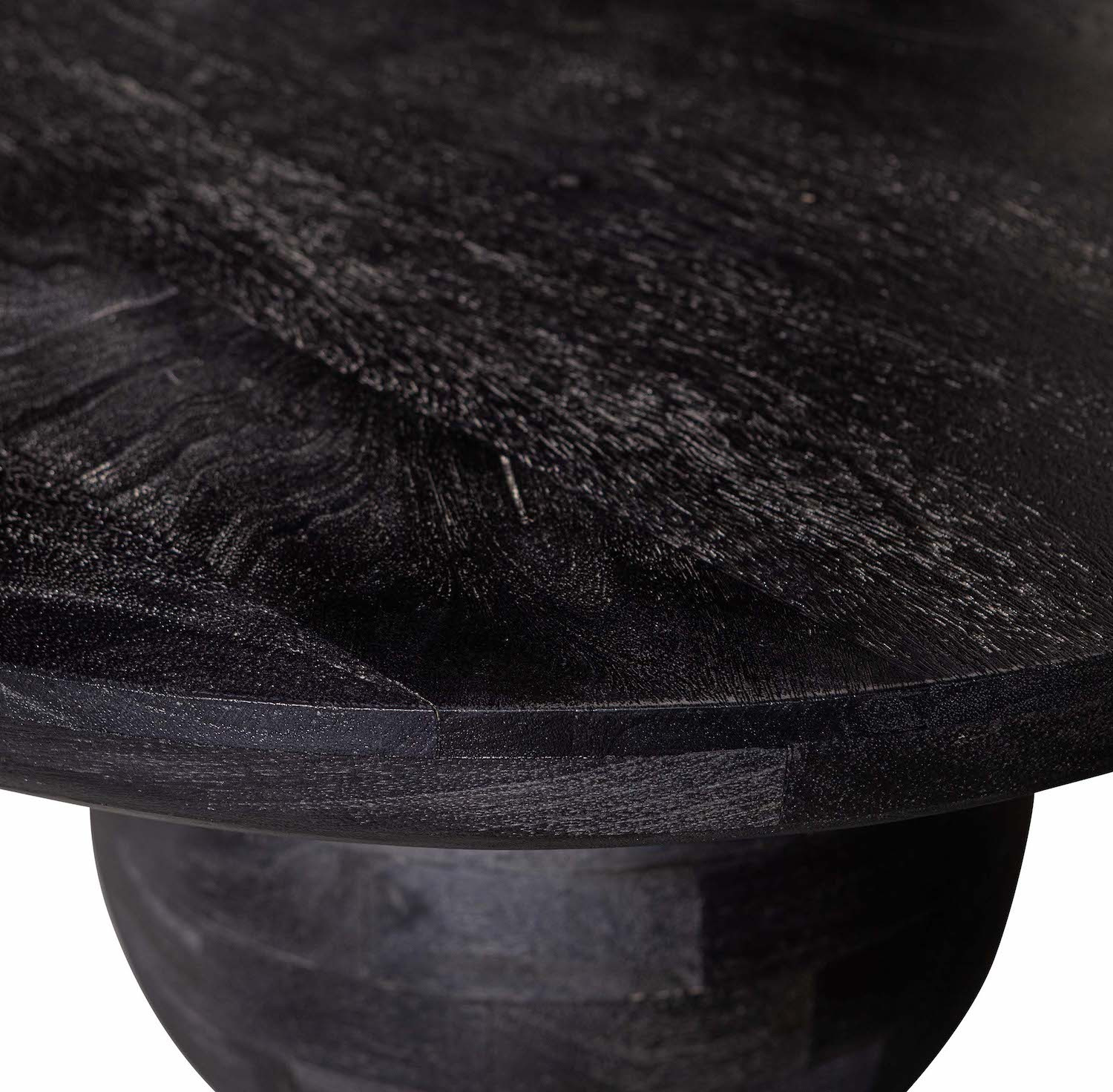 BAROC - Round black coffee table