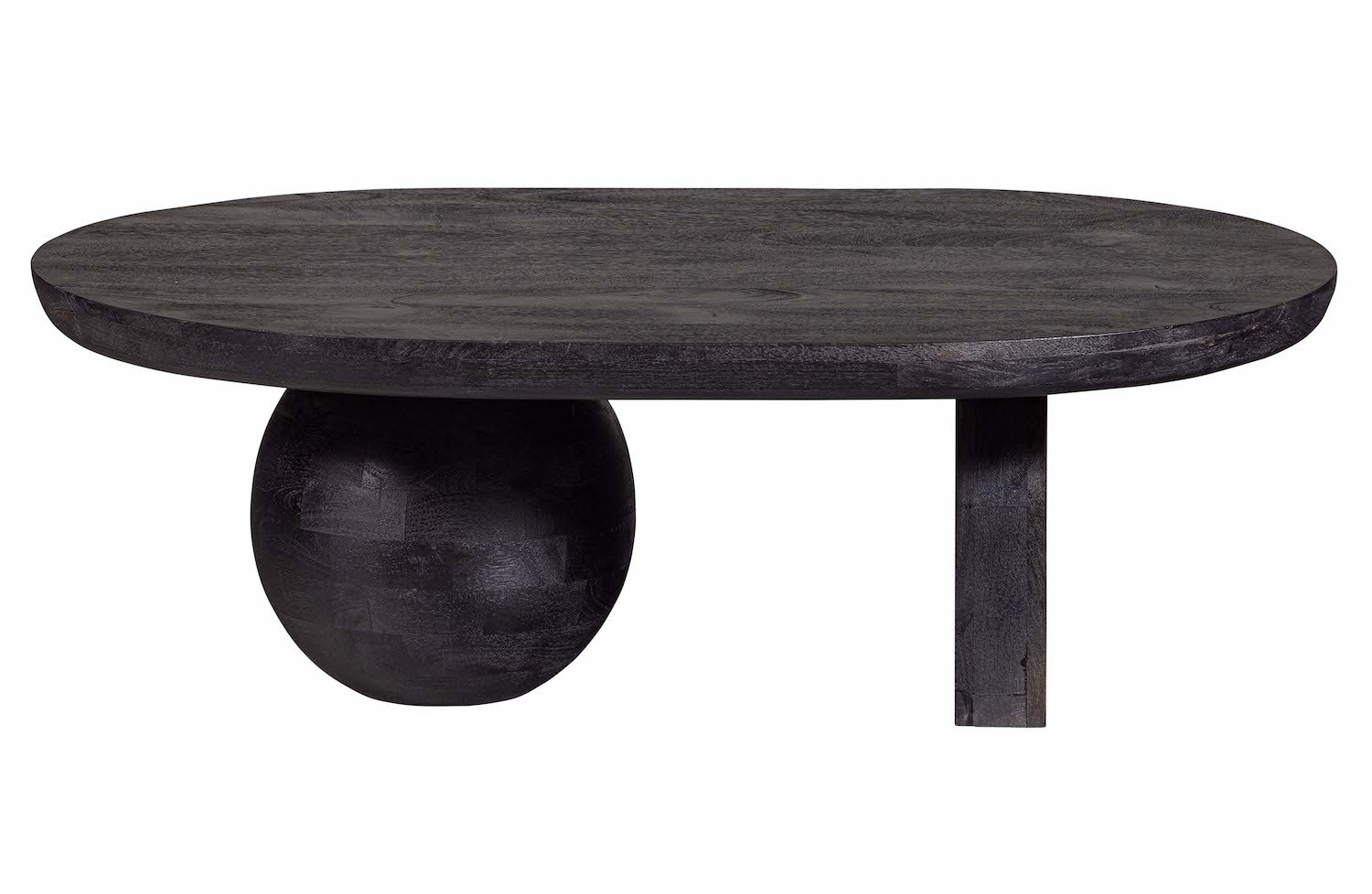 BAROC - Round black coffee table