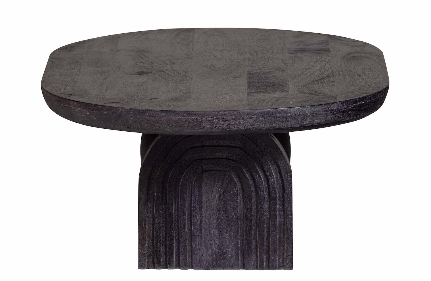 BAROC - Round black coffee table