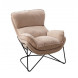 EASY - Fauteuil confortable en velours beige