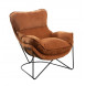 EASY - Orange velvet armchair