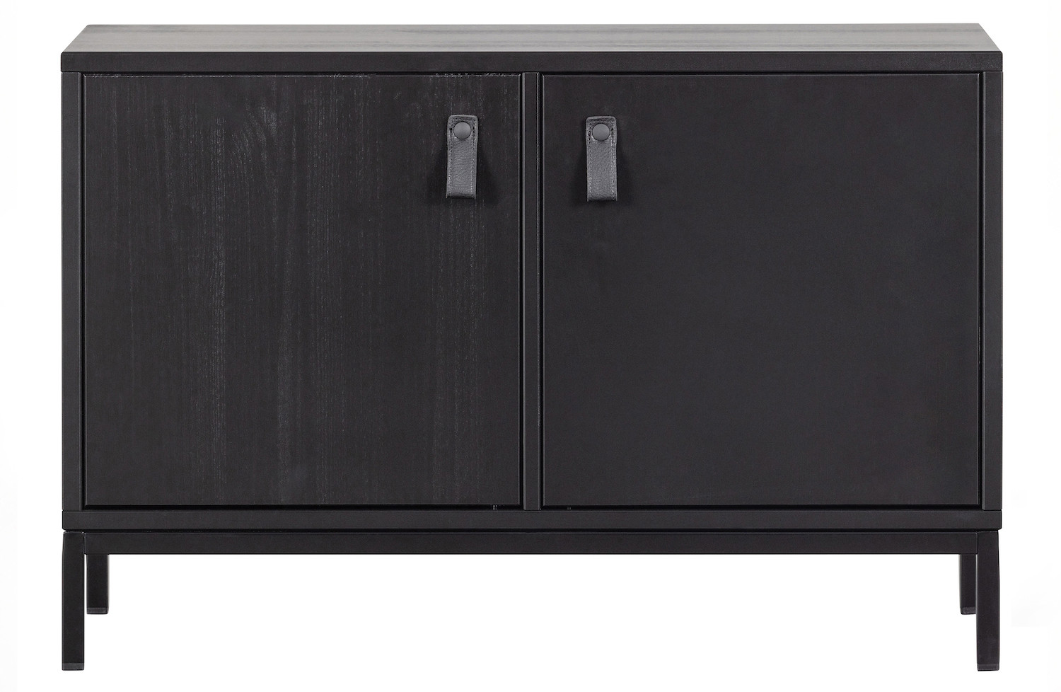 VT - Mueble de almacenamiento de 2 puertas en madera negra