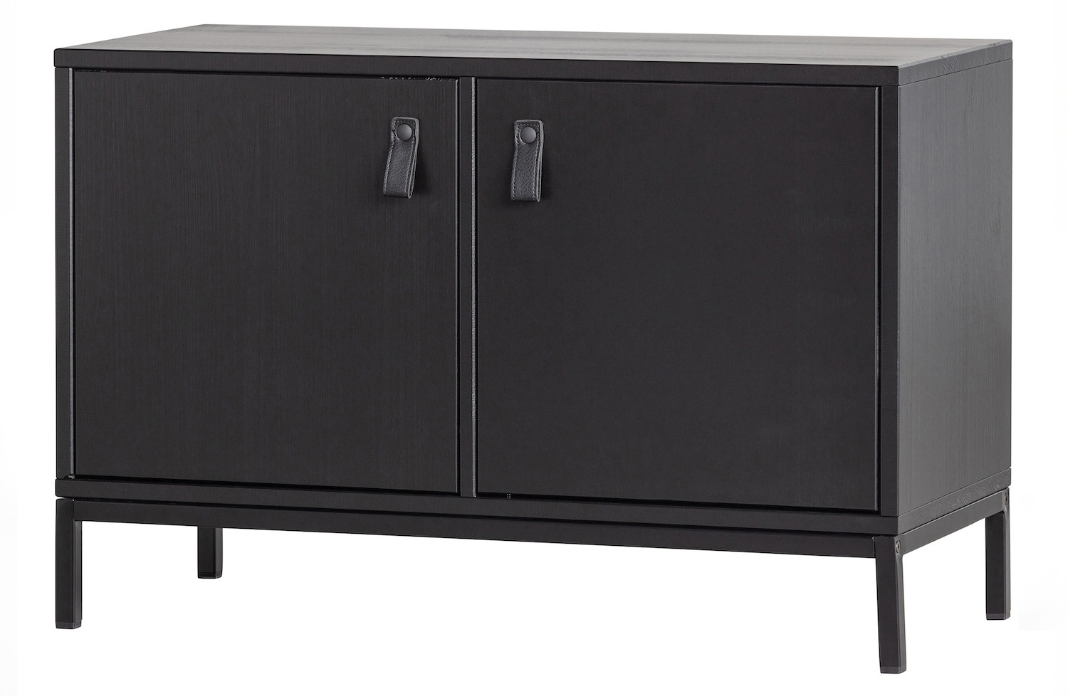 VT - Mueble de almacenamiento de 2 puertas en madera negra