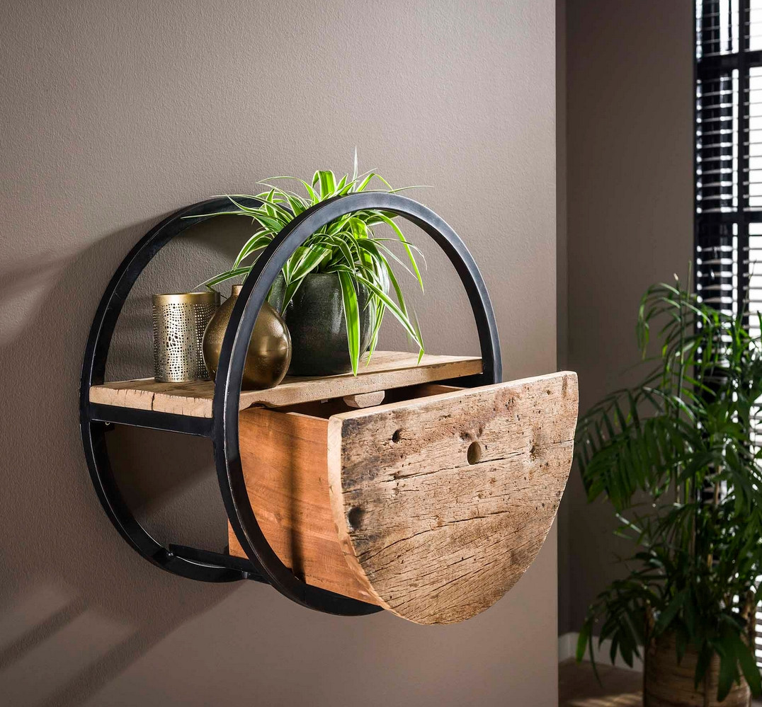 LUNY - Round wall shelf D 50