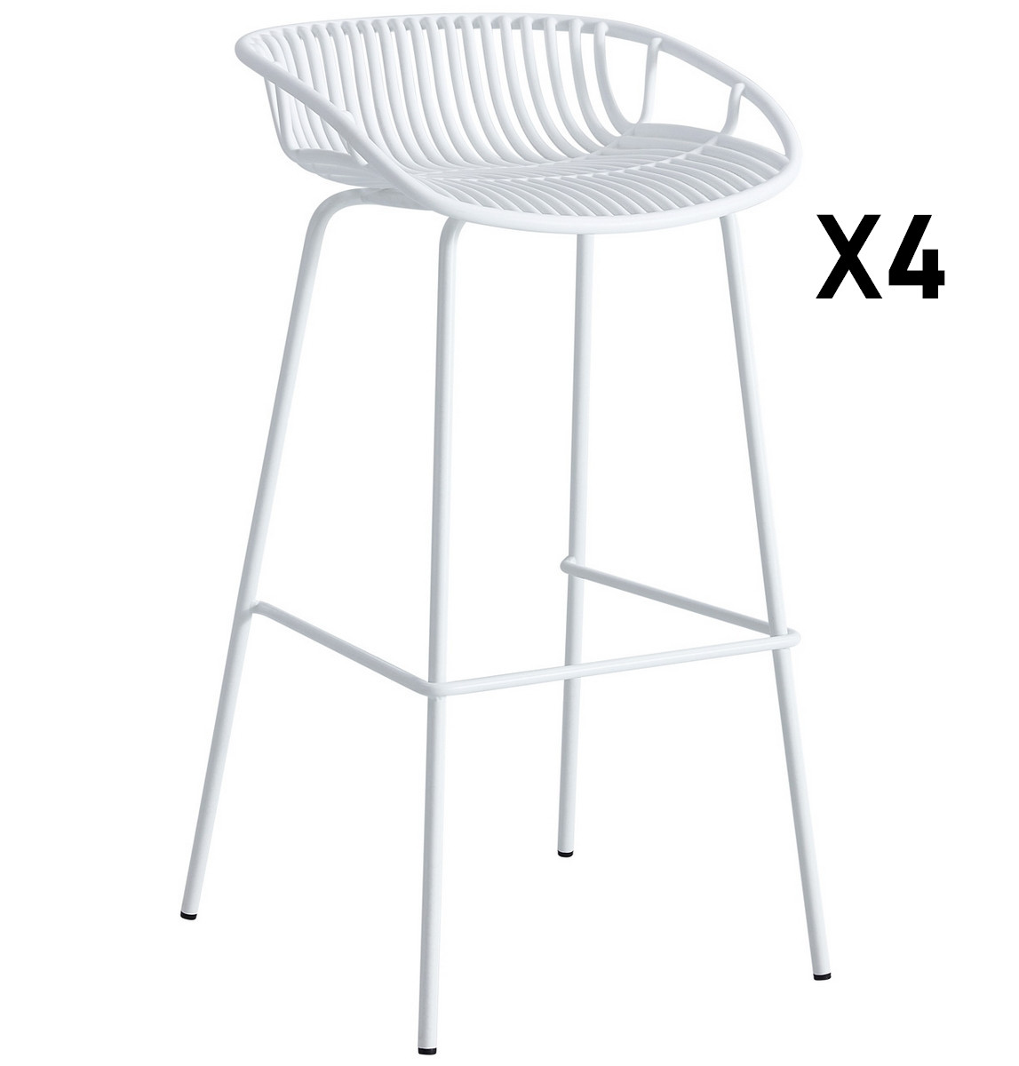 PALMA - Tabouret de bar blanc