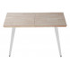 ROBLE - Extendable oak and white steel dining table