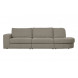 FAMILY - Abgerundetes 3-Sitzer-Sofa rechts Stoff L 298, grau