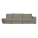 FAMILY - Abgerundetes 3-Sitzer-Sofa links Stoff L 298, grau