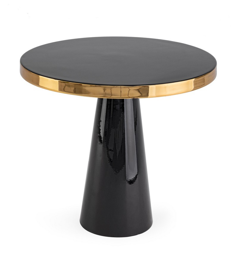 GLAM  - Table basse ronde noir D60