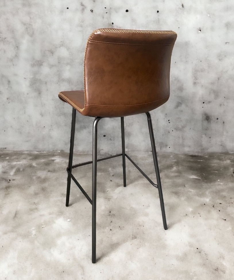 BOSTON - Tabouret de bar cuir vintage