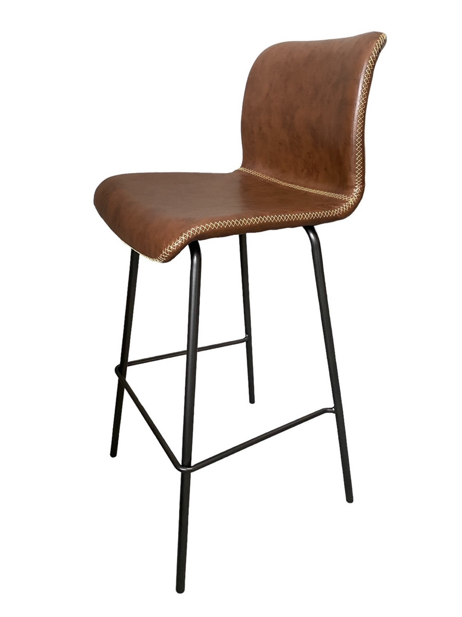 BOSTON - Tabouret de bar cuir vintage