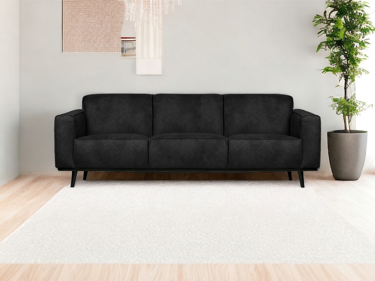 STATEMENT - 3-Sitzer-Sofa aus Leder, grau