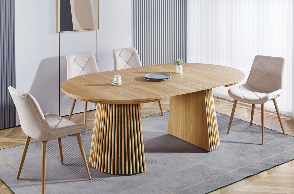 STRIPE - Table ronde extensible D130