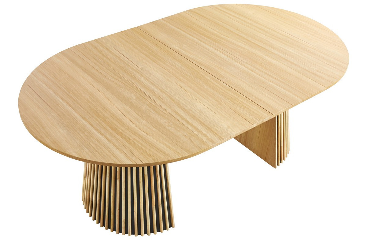 STRIPE - Table ronde extensible D130