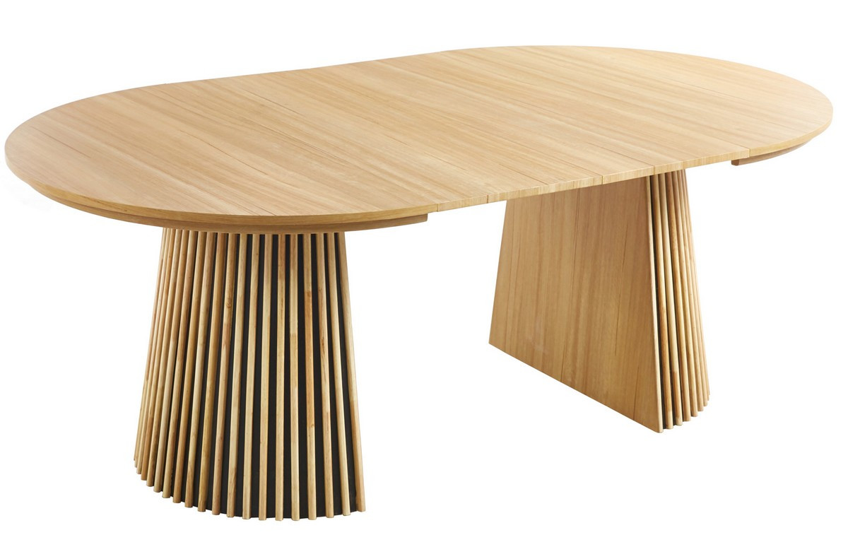 STRIPE - Table ronde extensible D130