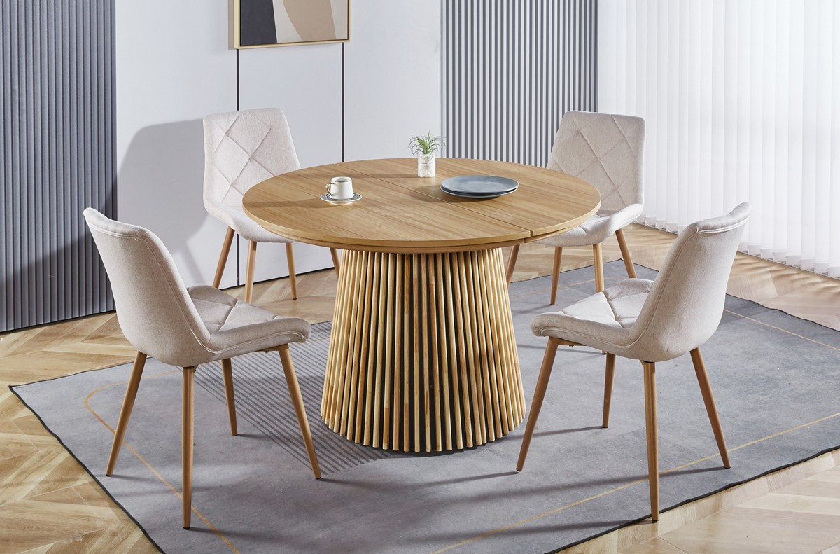 STRIPE - Table ronde extensible D130