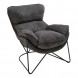 EASY - Grey velvet armchair