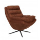 VINCE - Comfortable brown velvet armchair