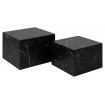 CUBIC - Set de tables carrées aspect marbre noir