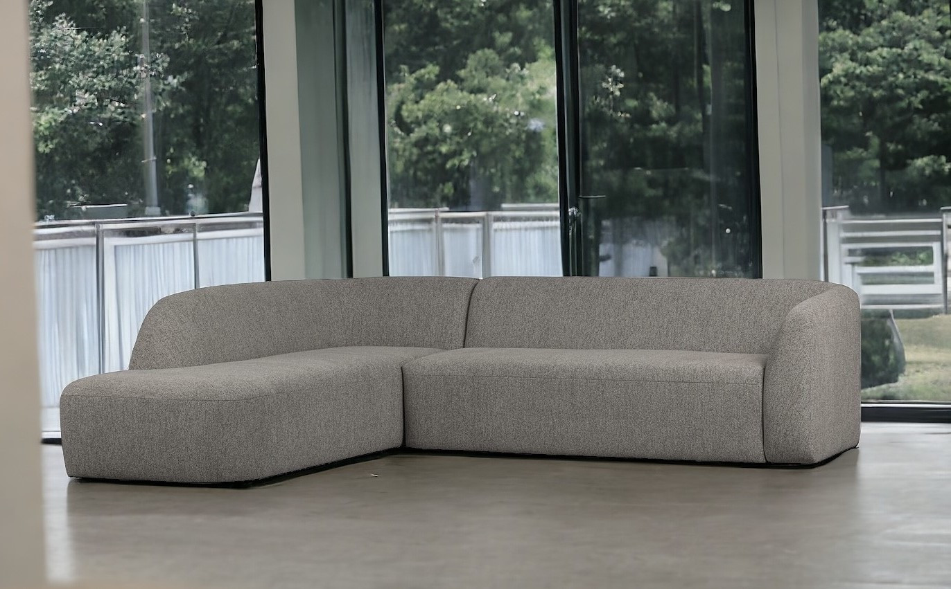 SLOPING - Gray Right Corner Sofa