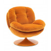 MEMENTO - Red velvet swivel armchair