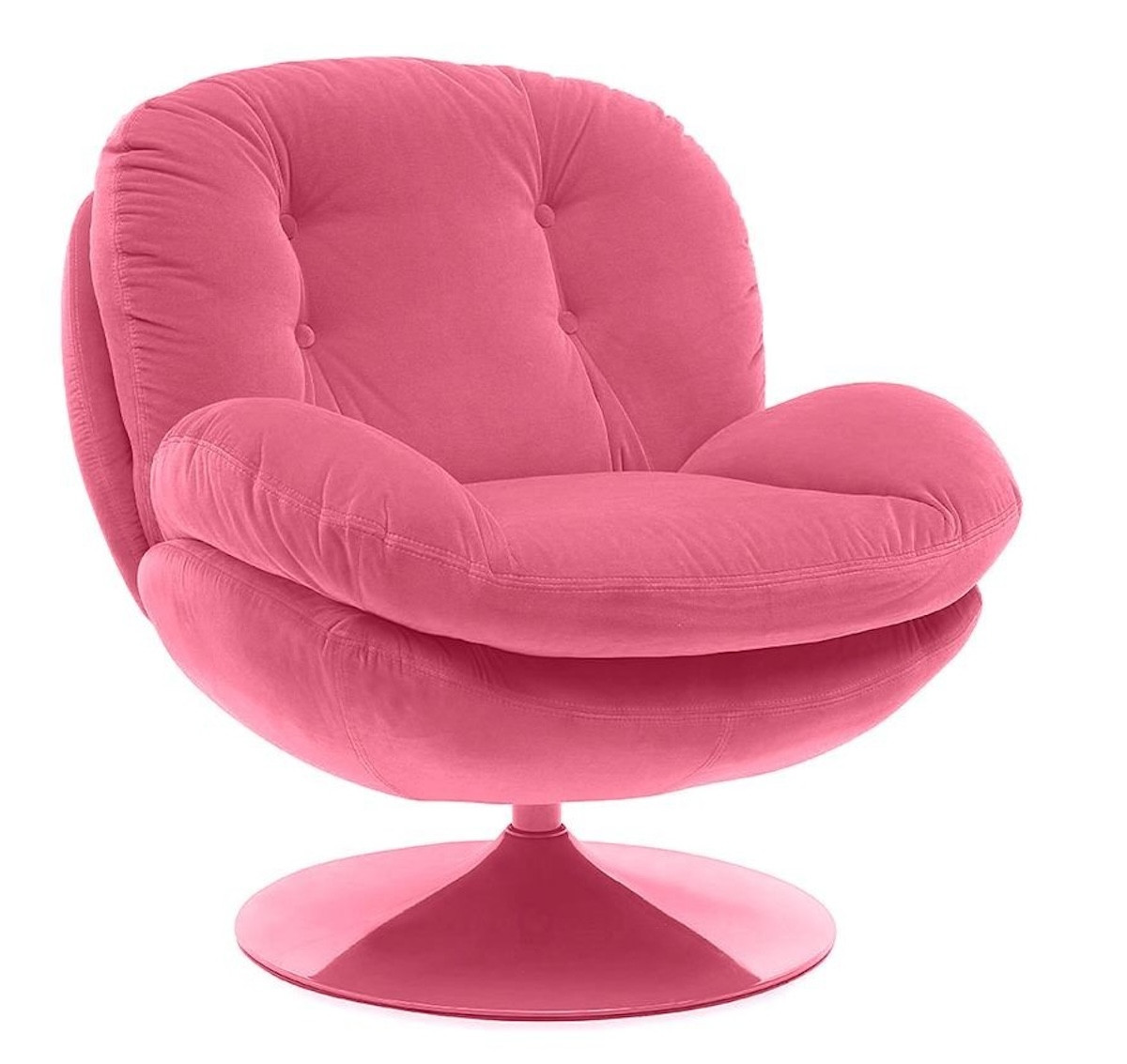 MEMENTO - Fauteuil rotatif en velours rose