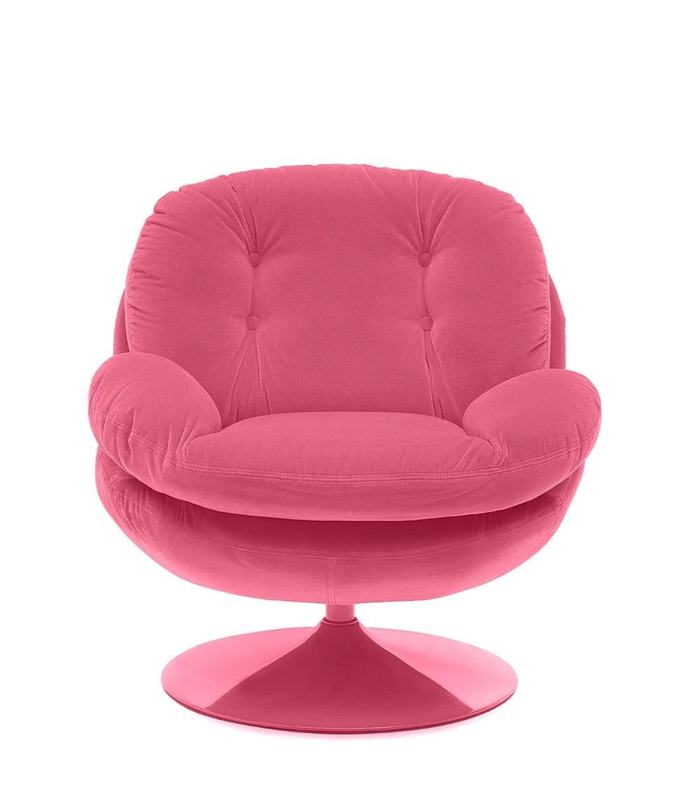 MEMENTO - Fauteuil rotatif en velours rose