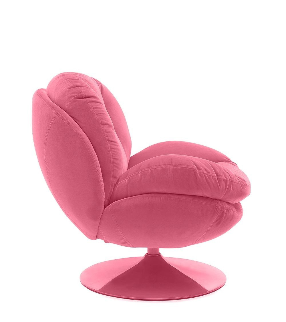 MEMENTO - Fauteuil rotatif en velours rose