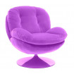 MEMENTO - Fauteuil rotatif en velours violet