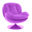 MEMENTO - Pink velvet swivel armchair