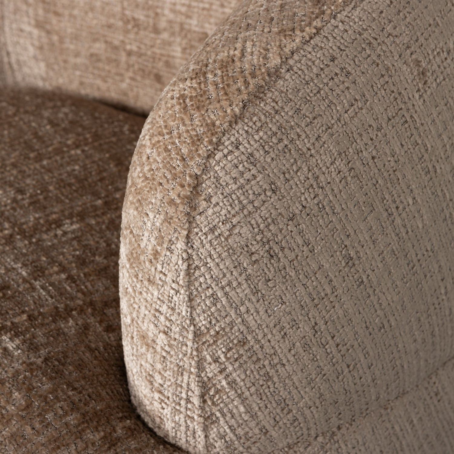 WOOLLY - Fauteuil pivotant en tissu beige